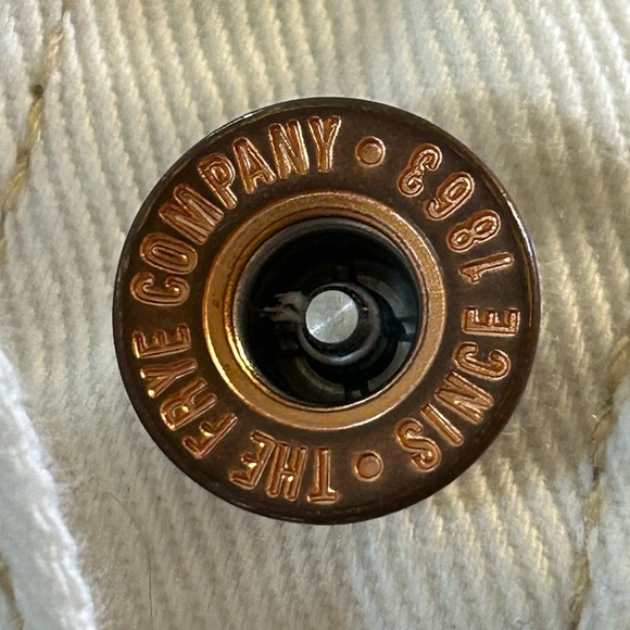 Frye White Button Front Long Sleeve Cotton Denim Shirt Dress - Picture 14 of 15